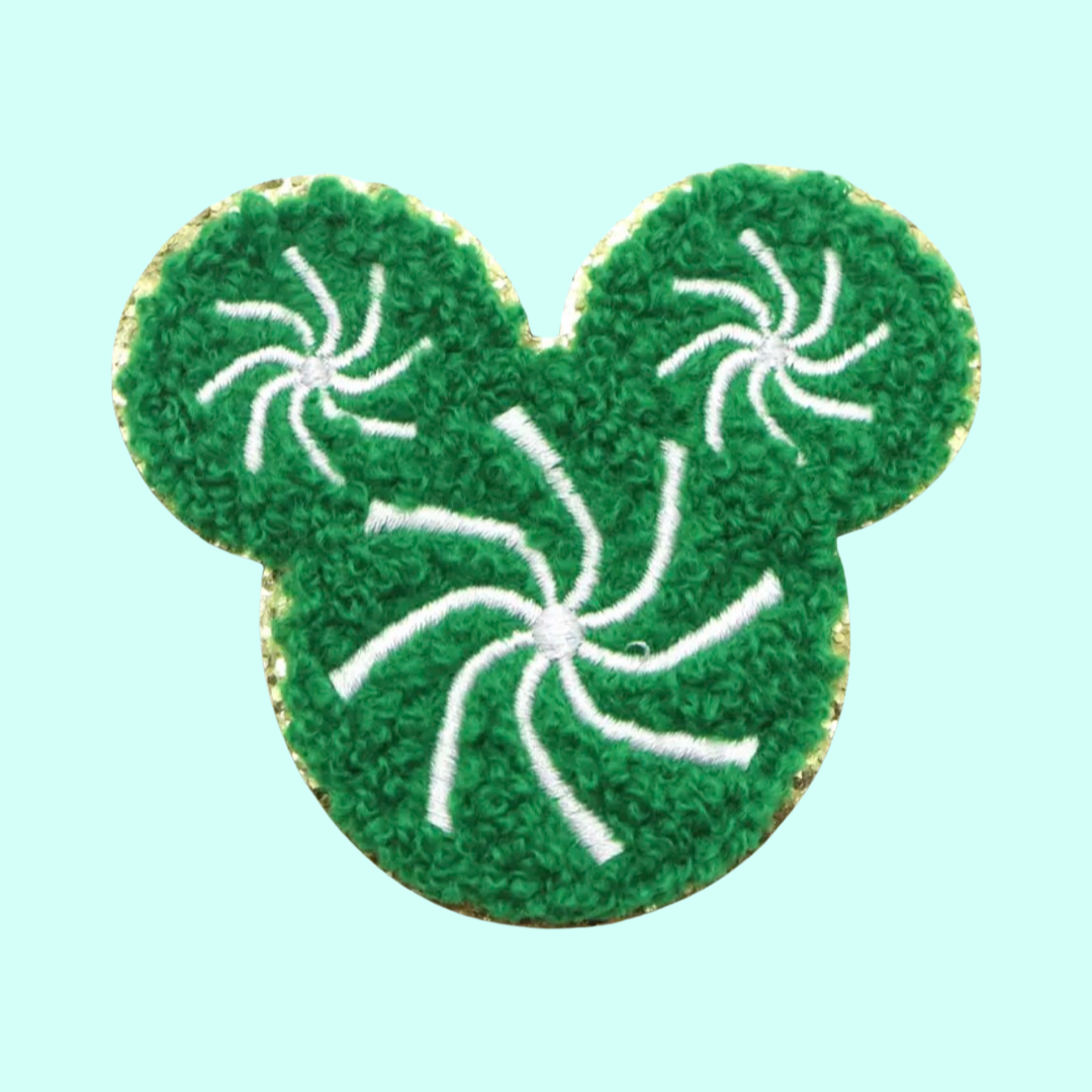 Stoney Disney Inspired Mickey Mouse Santa or Peppermint or Minnie Mouse Peppermint Christmas Iron On Patch