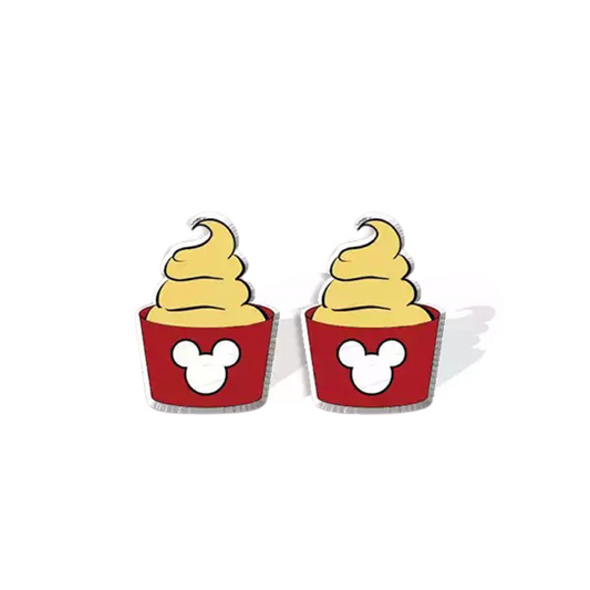 Disney Inspired Mickey Dole Whip Small Earrings