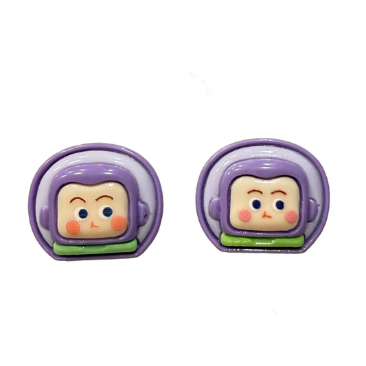 Toy Story Buzz Light Year Inspired Kawaii Style Button Stud Earrings