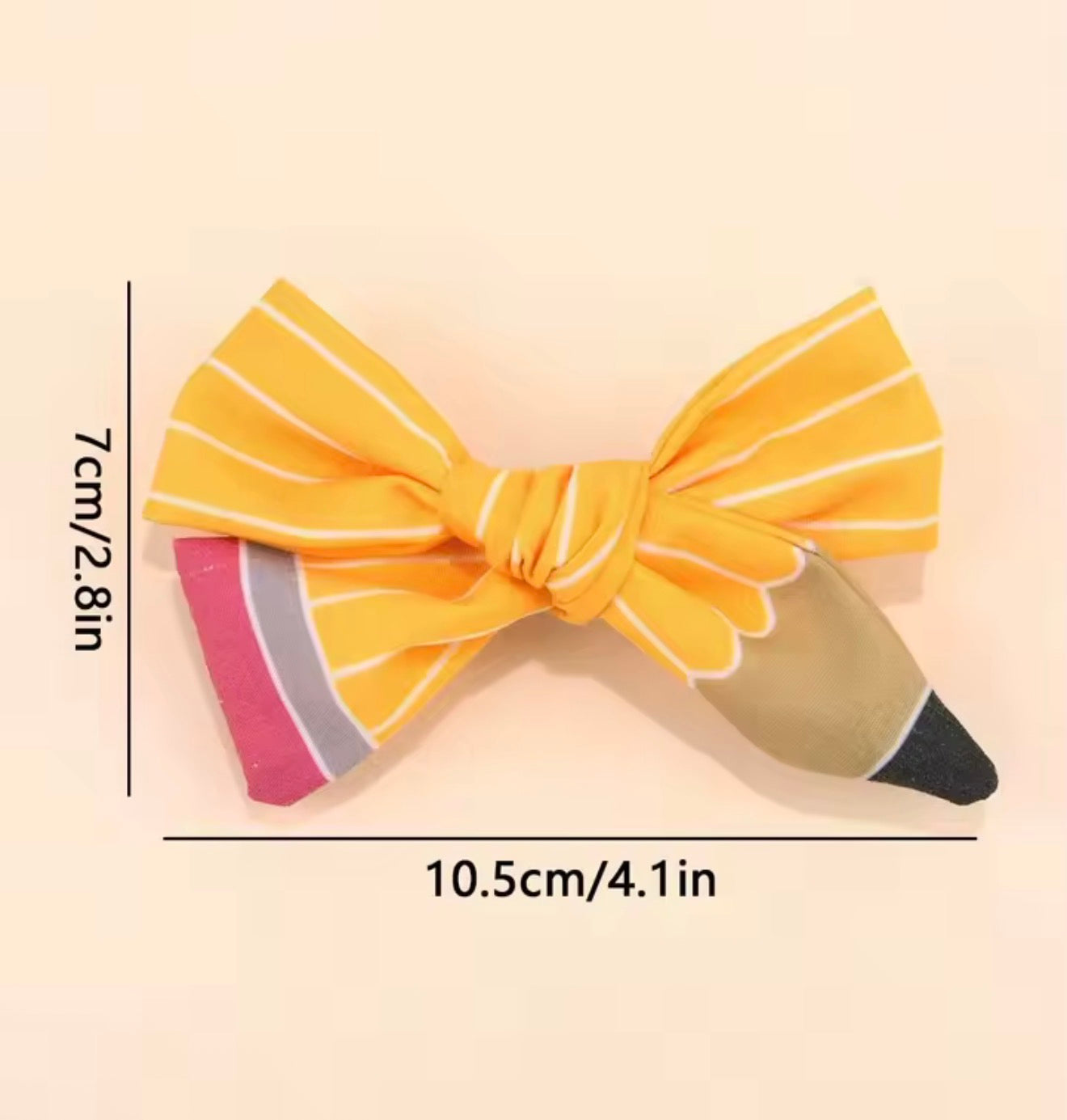 Back to School Pencil Hair Bows Clips Set 2
