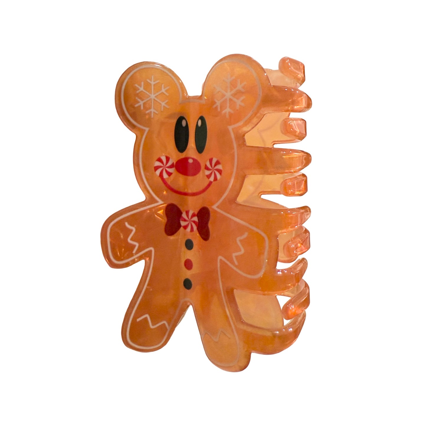 Disney Mickey Inspired Mouse Gingerbread Man Hair Clip Claw