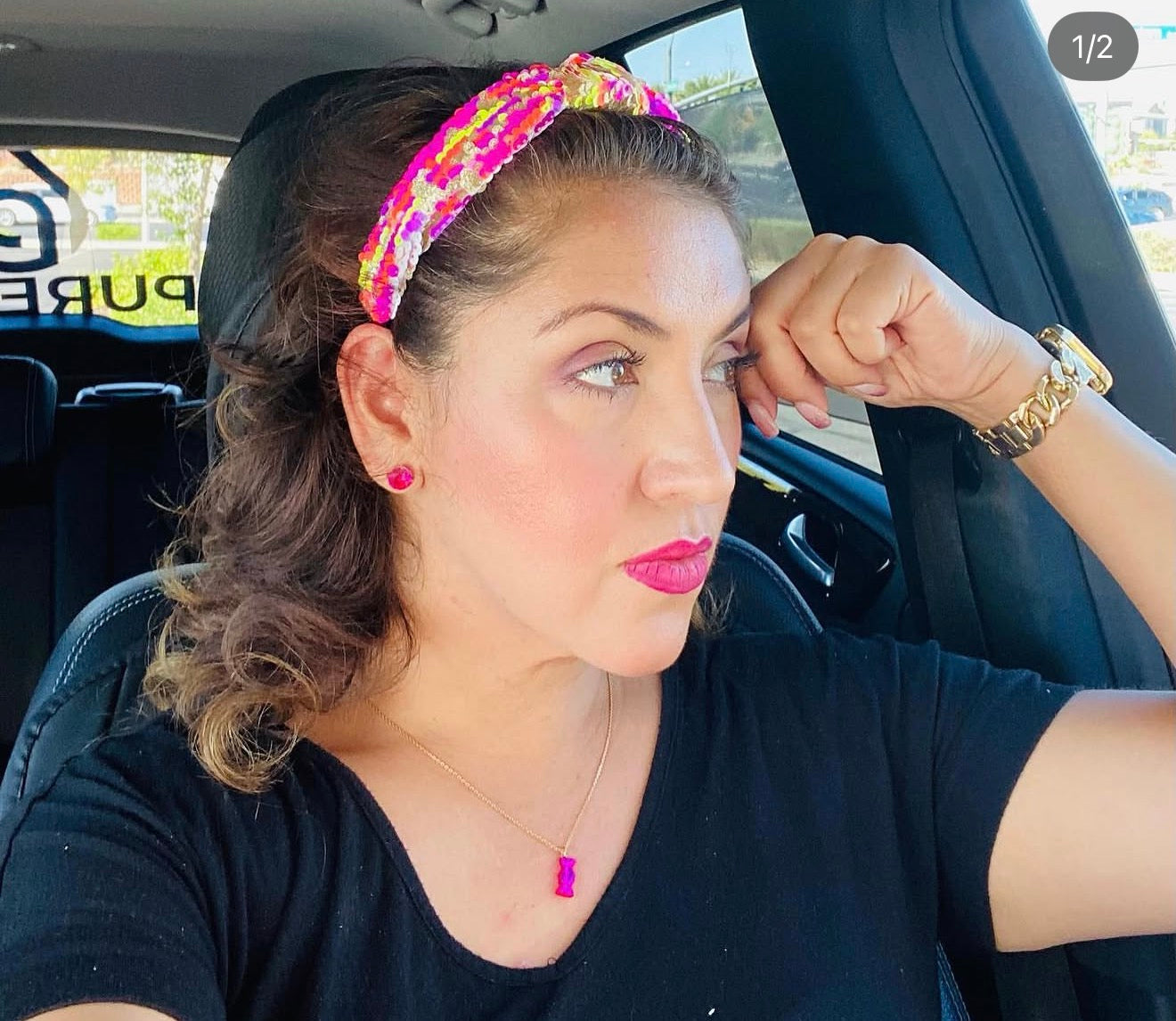 4 PC Mermaid Non Slip Sequin Rainbow 🌈 Headbands Fits Women and Girls