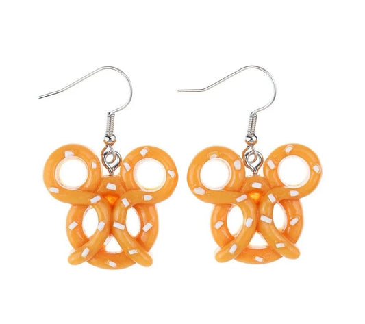 KLASS New Disney Parks Mickey Inspired Acrylic Icon Treats Pretzel Earrings 🥨