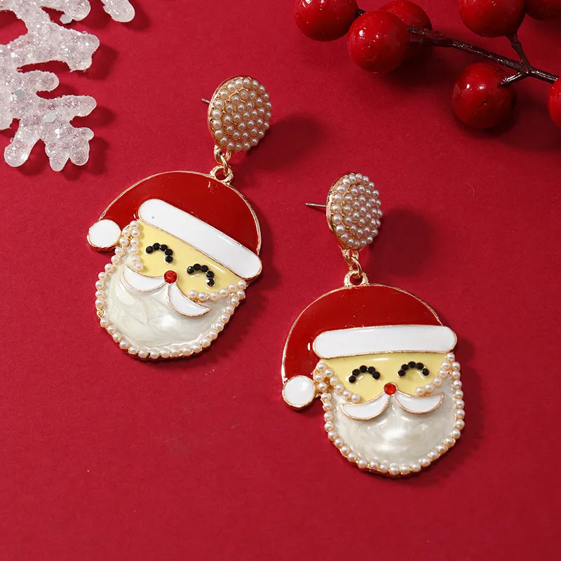 Santa Claus Pearl Earrings