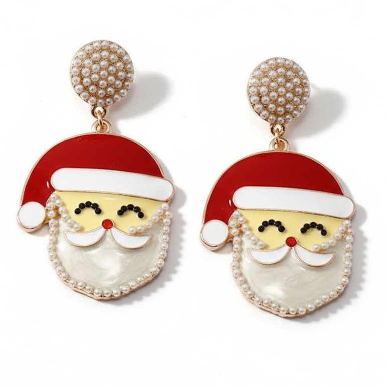 Santa Claus Pearl Earrings