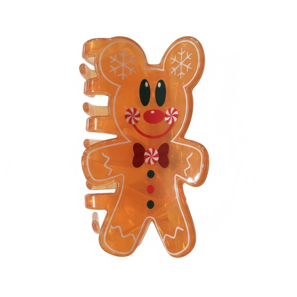 Disney Mickey Inspired Mouse Gingerbread Man Hair Clip Claw
