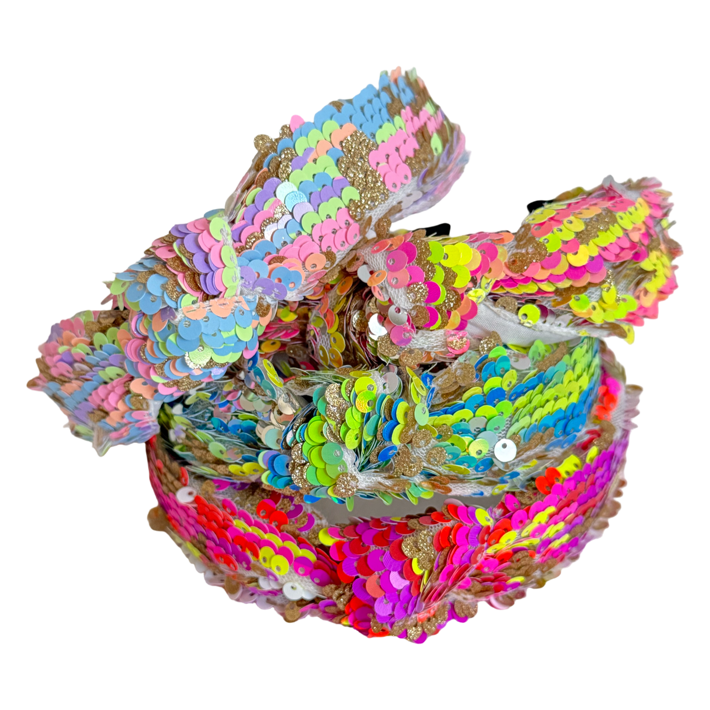 4 PC Mermaid Non Slip Sequin Rainbow 🌈 Headbands Fits Women and Girls