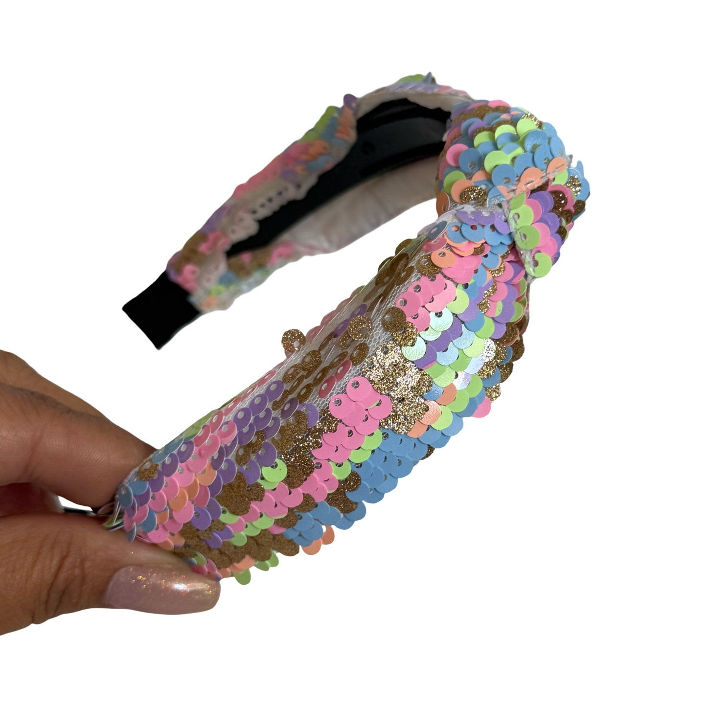 4 PC Mermaid Non Slip Sequin Rainbow 🌈 Headbands Fits Women and Girls
