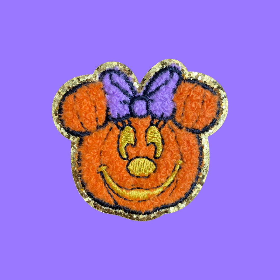 Stoney Disney Inspired Mickey Mouse Ghost or Minnie Mouse Pumpkin Halloween Iron on Patch