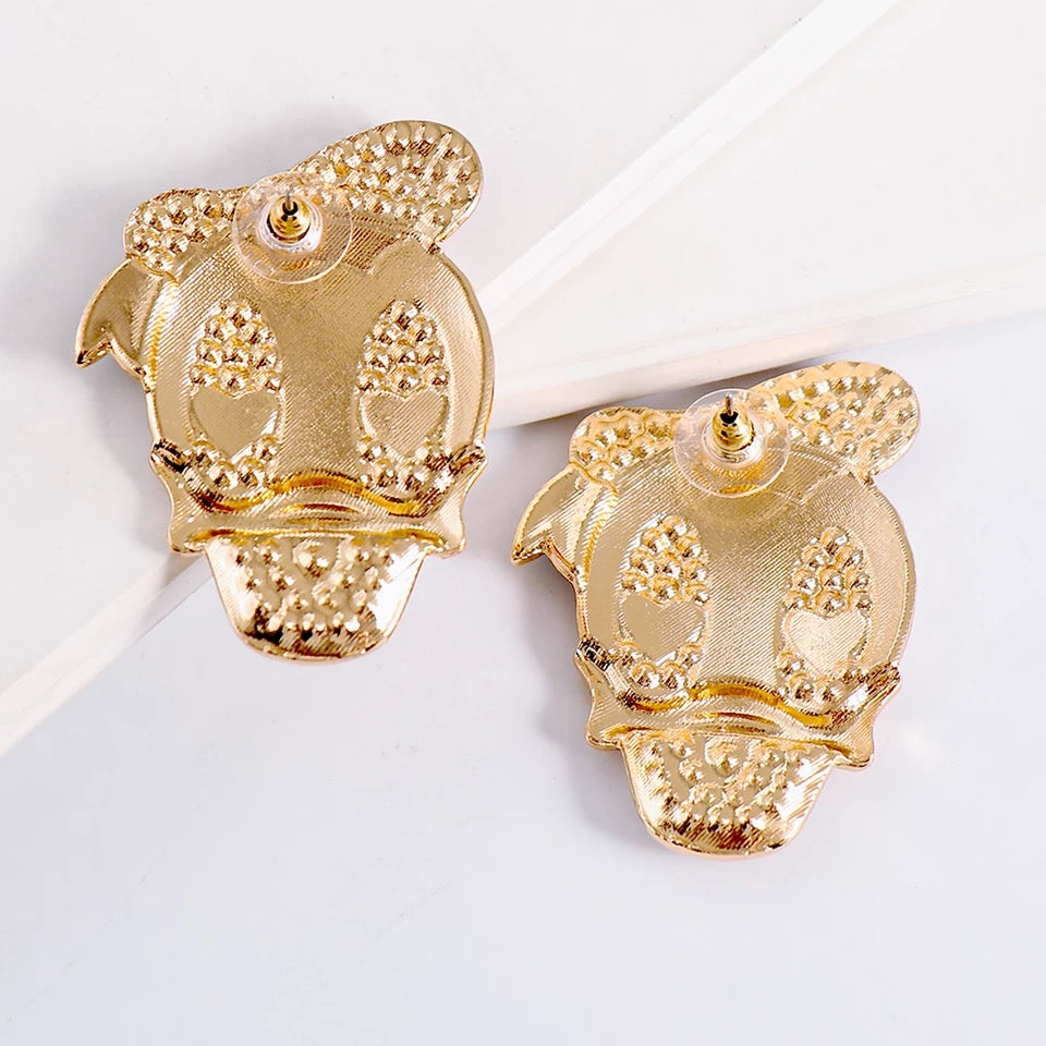 DISNEY INSPIRED DONALD DUCK MICKEY'S BFF LARGE STATEMENT STUD EARRINGS
